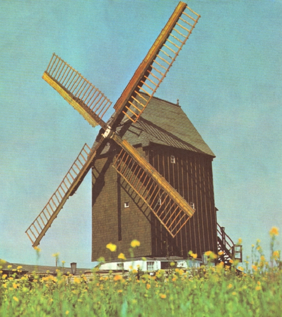 Fahrländer Mühle in den 70er Jahren auf einer Postkarte