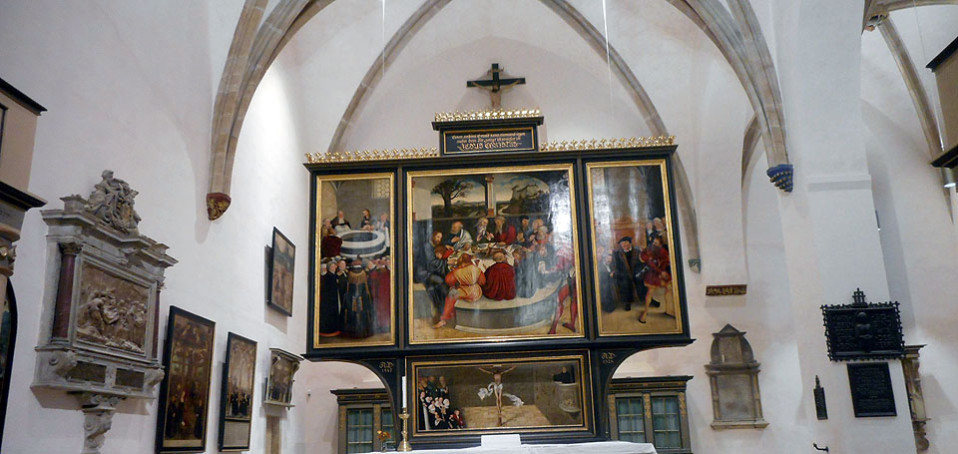Der Cranach-Altar in der Stadtkirche von Wittenberg
